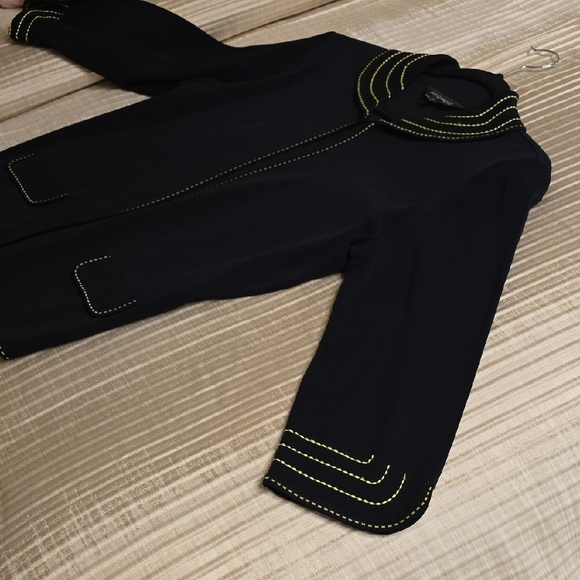 Ming Wang Green and Black Blazer Elegant Style - Picture 7 of 14